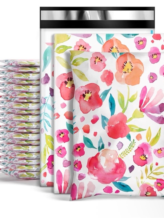 Oududianzi Other - Set of 25 Floral poly mailers 10” x 13”